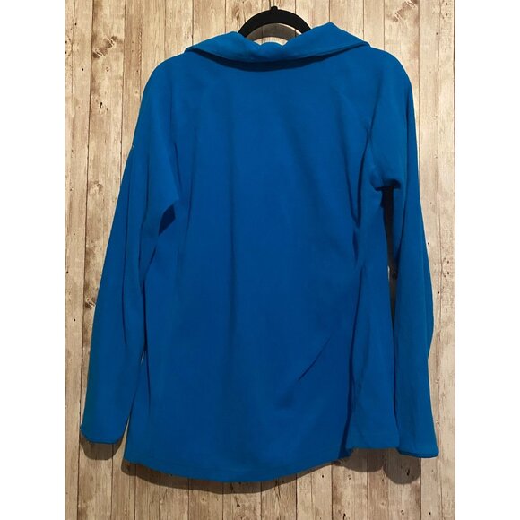 Women's 1/4 Quarter Zip Columbia Blue Fleece Pullover Size XL - Picture 7 of 10